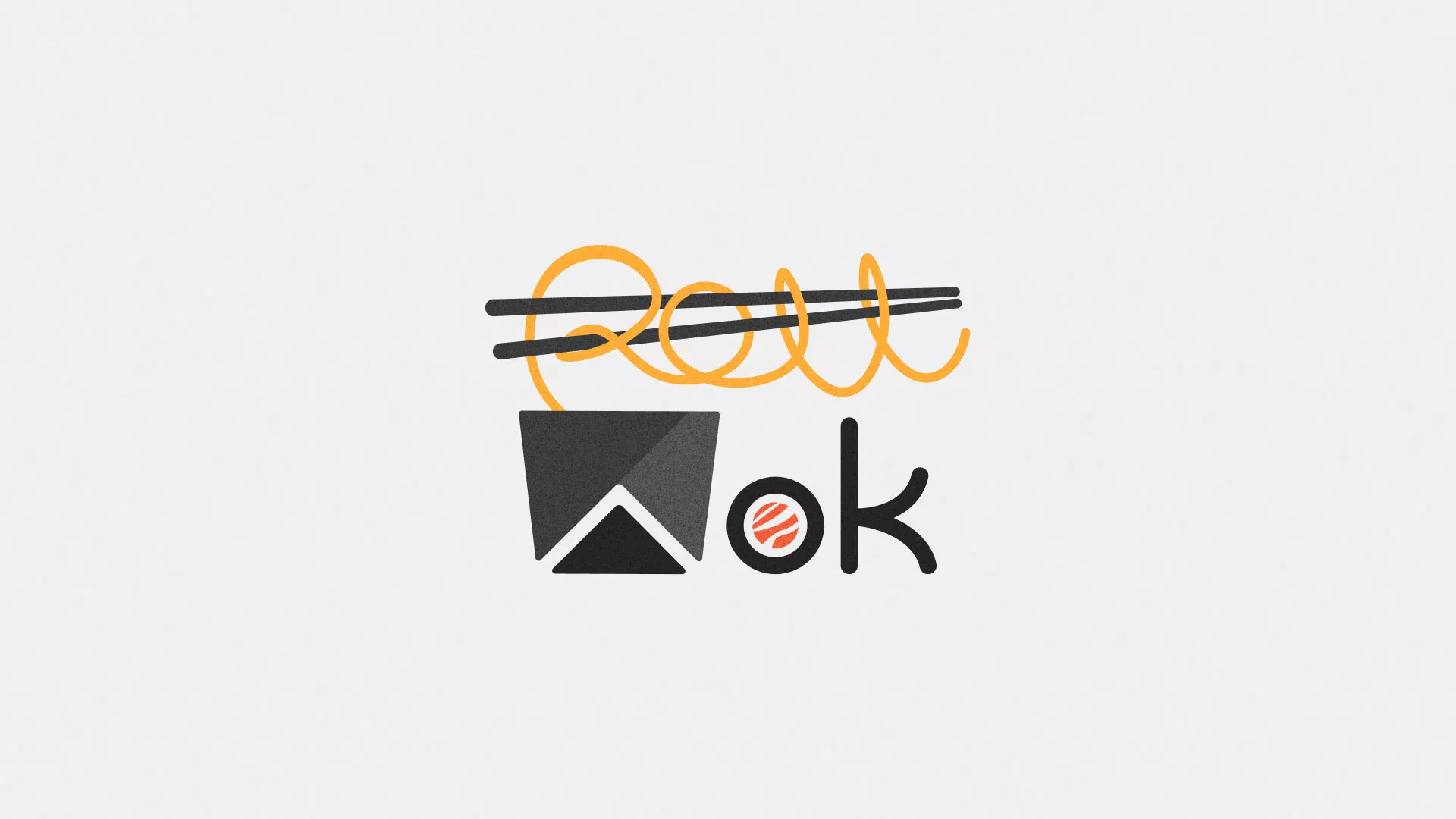 Разработка логотипа суши-бара «Roll Wok Club» в Тогучине